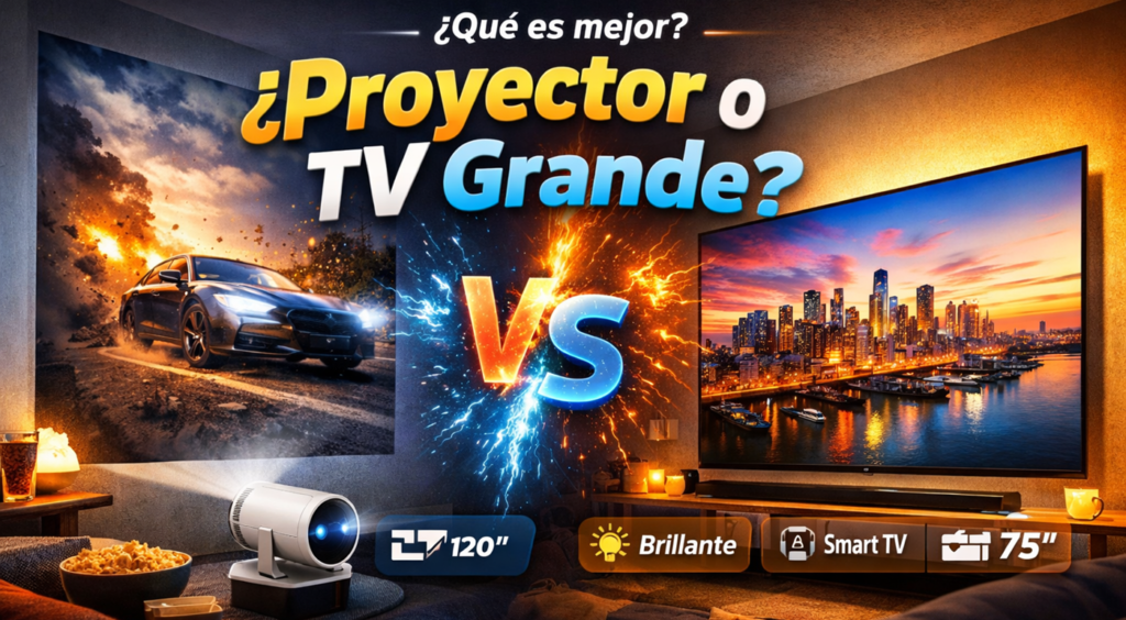 Que es mejor, un proyector o una pantalla grande