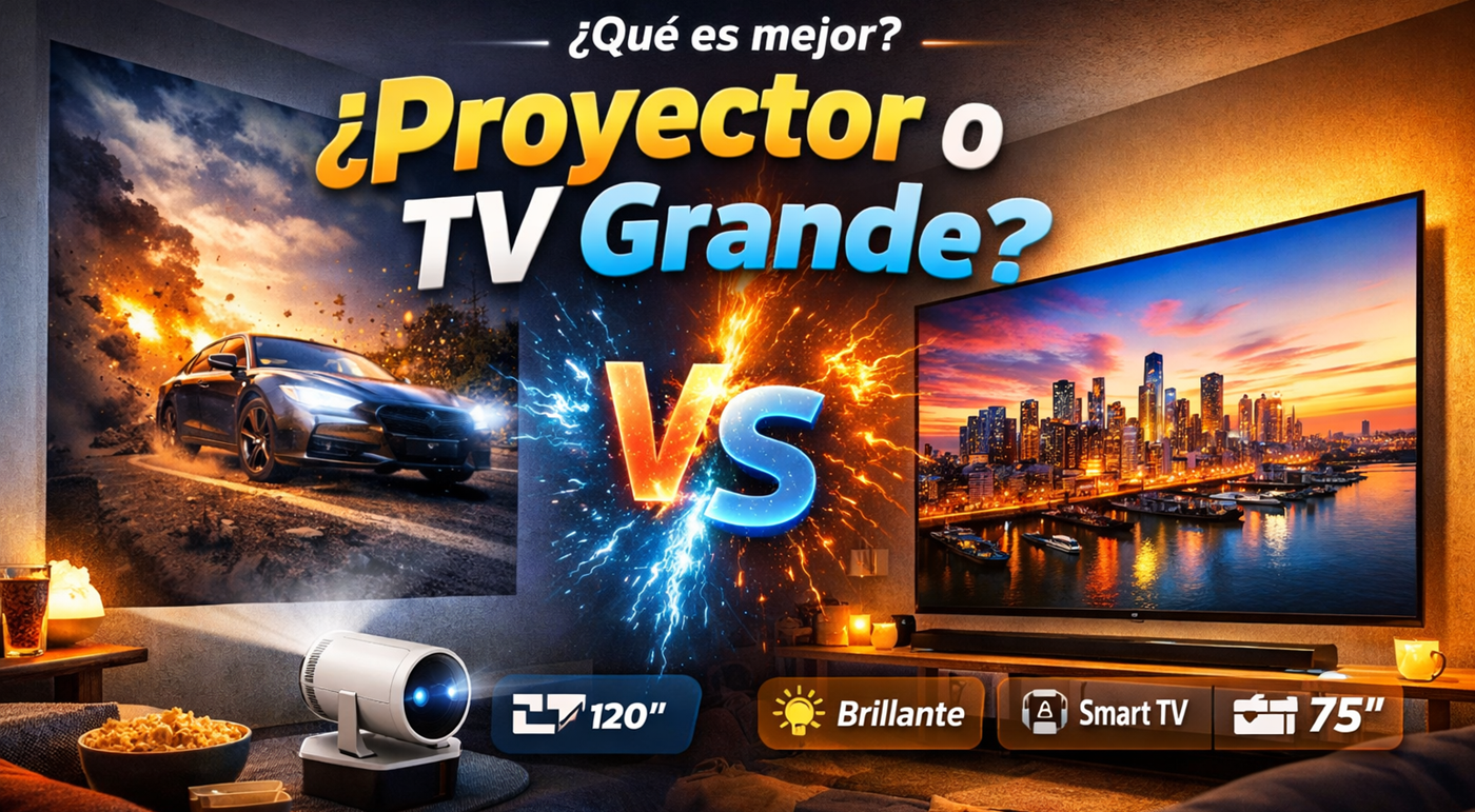 Que es mejor, un proyector o una pantalla grande